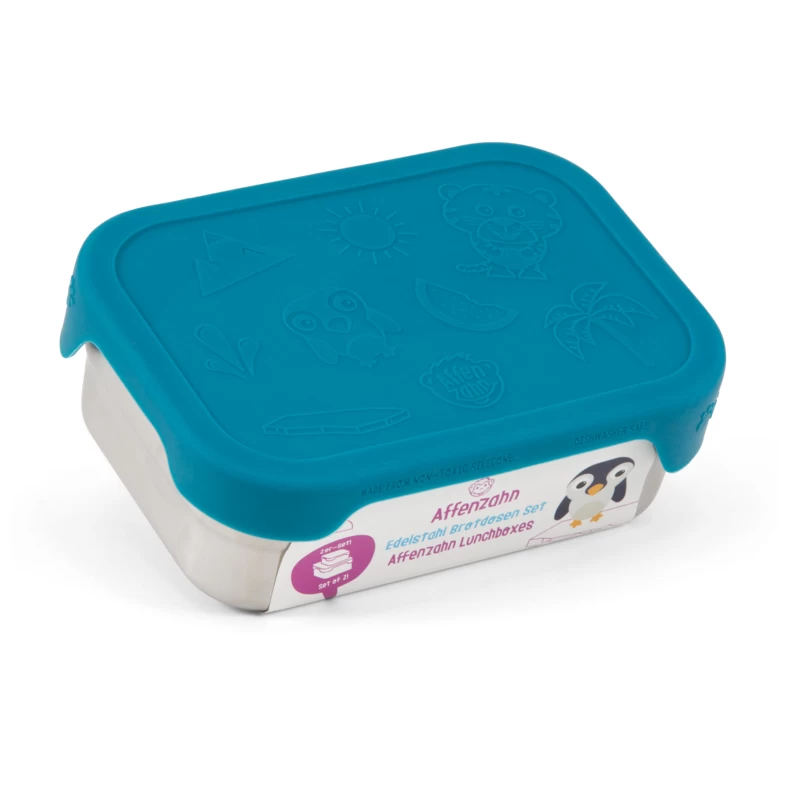 Affenzahn - Lunchbox Set Shark - Madopbevaring 2 Affenzahn - Lunchbox Set Shark - Madopbevaring - Billede 2