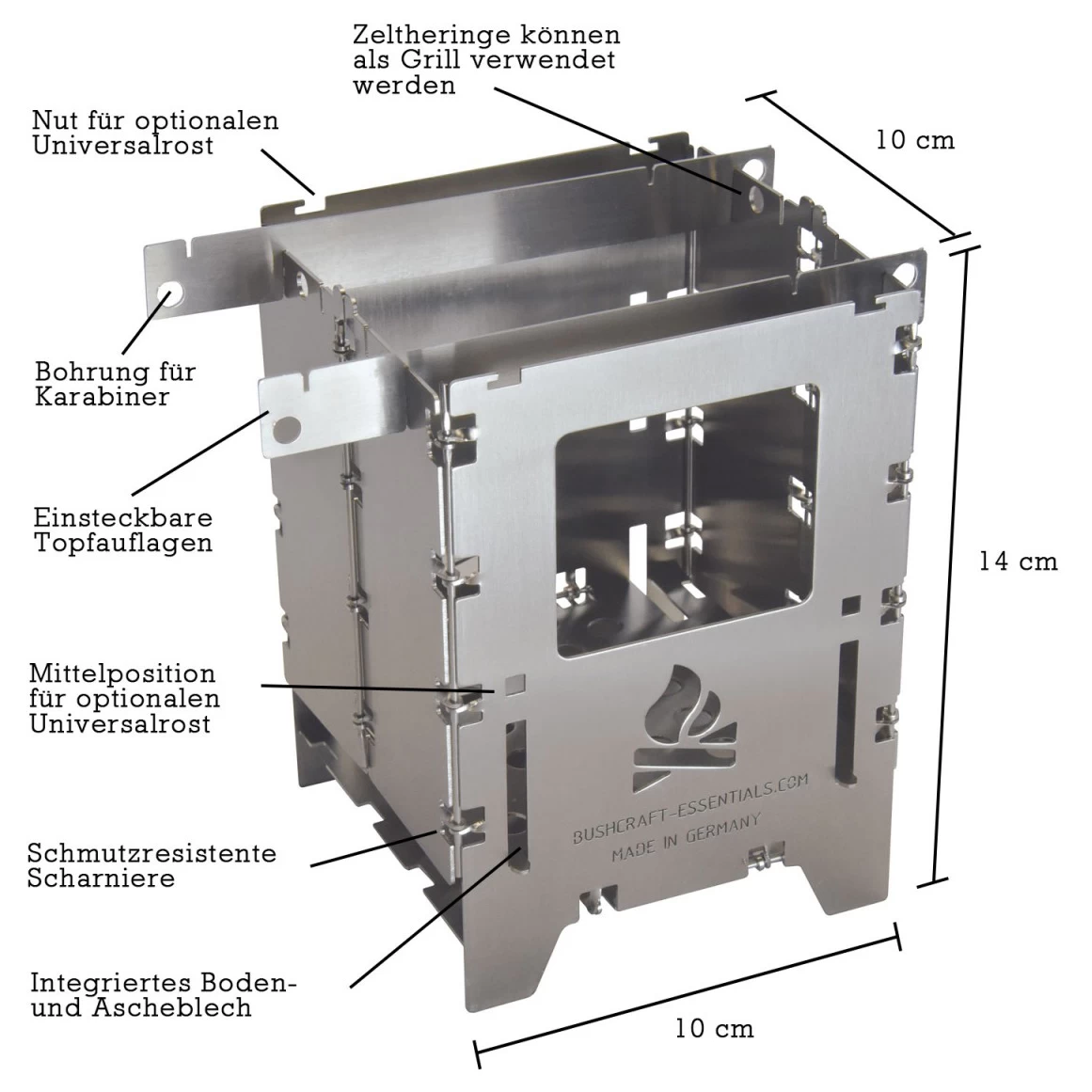 Bushcraft Essentials - Bushbox LF - Kogeapparater Til Tørbrændstof 2 Bushcraft Essentials - Bushbox LF - Kogeapparater Til Tørbrændstof - Billede 2