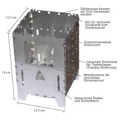 Bushcraft Essentials - Bushbox XL Profi Set - Kogeapparater Til Tørbrændstof -Udendørs køkken forsyninger discountbutik bushcraft essentials bushbox xl profi set kogeapparater til toerbraendstof detail 3