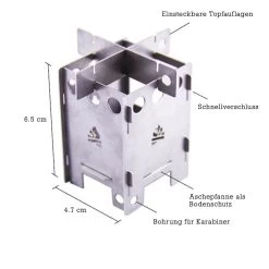 Bushcraft Essentials - Edcbox - Kogeapparater Til Tørbrændstof -Udendørs køkken forsyninger discountbutik bushcraft essentials edcbox kogeapparater til toerbraendstof detail 3