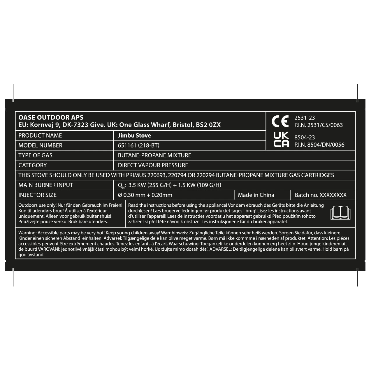 Outwell - Jimbu Stove - Gaskogeapparater 4 Outwell - Jimbu Stove - Gaskogeapparater - Billede 4